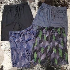 Athletic Works Kids Shorts Set - Black, Gray, Green
